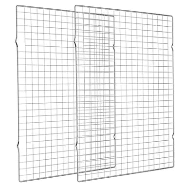 Cooling Rack for Baking 2-Pack, 16x10 Inches Baking Rack, Thick Wire Cookie Rack for Cooking, Roasting, Grilling, Drying, Oven Safe, Fits Half Sheet Pan, Silver - Image 1