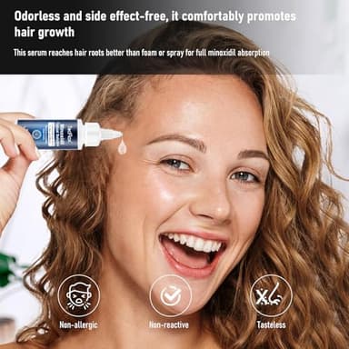 5% Minoxidil for Men Hair with Biotin, Minoxidil for Women,Tecflox Minoxidil Beard Growth Oil, Minoxidil Hair Growth Serum for Men,4-Pack,Total 8Fl Oz for 8 Months, Hair Growth Oil(White) - Image 6