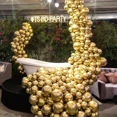 140pcs Gold Balloon Arch Kit, Gold Balloons of Different Sizes Pack of 18 12 10 5 Inch Party Balloon Kit for Birthday Party or Balloon Arch as Graduation Wedding Baby Shower Party Decorations - Image 7