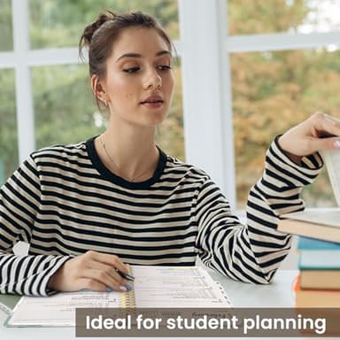 Planner 2025-2026, Monthly and Weekly Calendar Academic Planner (July 2025 - June 2026), Hardcover Student Teacher Planning Agenda Book with Tabs, Perfect for Office School Supplies, A5 (6.3" x 8.5") - Abstract - Image 2