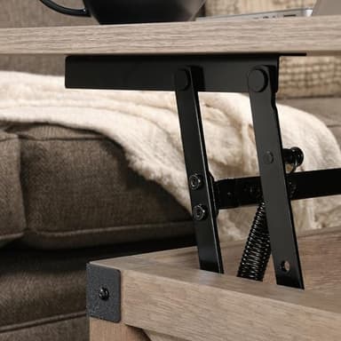 Sauder Bridge Acre Lift Top Coffee Table, Lintel Oak Finish - Image 7