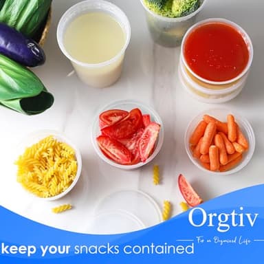Orgtiv 32oz Deli Containers (24-Pack) - Leakproof Food Storage Containers with Lids, Microwave & Dishwasher Safe, BPA-Free Plastic Soup Containers for Meal Prep, Takeout, Restaurant Use - Image 4