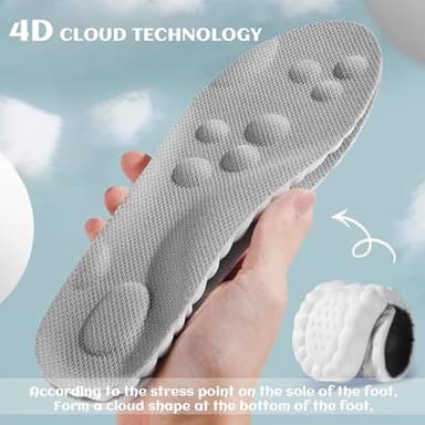 Footsters InsoleX - 2 Pairs of Footster Insoles for Kids & Youth, 4D Cloud-Like Insoles for Women Men (Orange,6.5Y-7Y) - Image 2