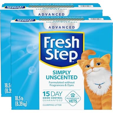 Fresh Step Advanced Simply Unscented Clumping Litter, Fresh Step Unscented Cat Litter Fights Odor on Contact, 37 lbs. (2 x 18.5 lb. Box) - Image 14
