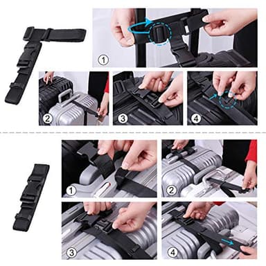 Vigorport Luggage Connector, Straps for Suitcase, Add A Bag Adjustable Attachment Accessories 1.25" Endless for Connect Your 3 Luggage Together-2 Pack - Image 6