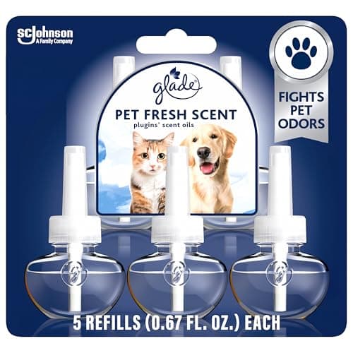 Glade PlugIns Refills Air Freshener, Pet Fresh Scent, Scented and Essential Oils for Home and Bathroom, 0.67 Fl Oz, 5 Count - Image 1
