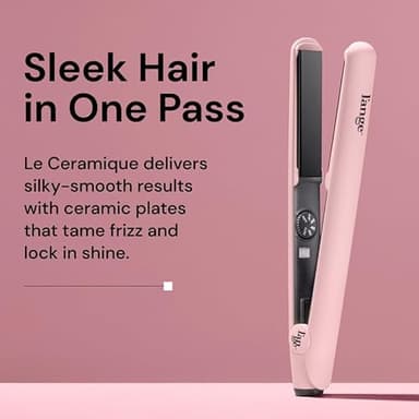 L'ANGE HAIR Le Ceramique 1-Pass Flat Iron Hair Straightener | Fast Heating Ceramic Flat Iron | Best Hot Tools Professional Hair Straightener to Lock in Moisture & Shine | (Blush) - Image 3