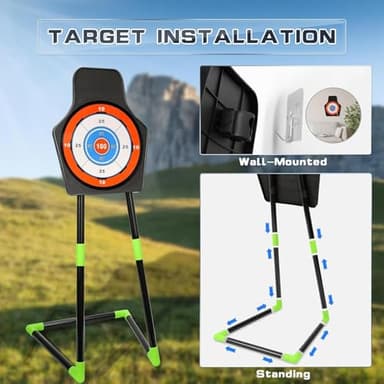 Bow and Arrow Set for Kids, 2-Pack LED Light Up Archery Set with 20 Suction Cup Arrows, Indoor and Outdoor Toy for Boys Girls Age 4-8 8-12 with Standing Target&2 Quivers, Birthday Gift 3-12 Years Old - Image 6