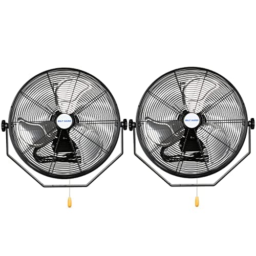 BILT HARD 20 inch Industrial Wall Fan, 4600 CFM, 3-Speeds High Velocity Wall Mount Fan with Sealed Motor, 2 Pack - Image 1