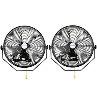 BILT HARD 20 inch Industrial Wall Fan, 4600 CFM, 3-Speeds High Velocity Wall Mount Fan with Sealed Motor, 2 Pack - Image 1