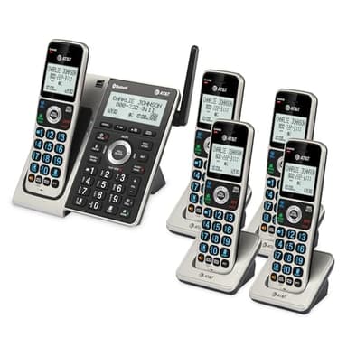 AT&T Cordless Phone 5 Handset with Bluetooth, Landline Phones for Home, Answering System, Smart Call Blocker, DECT 6.0 Extended Range, 2" Backlit Screen, Lighted Keypad with Big Buttons, BL3107-5 - Image 13