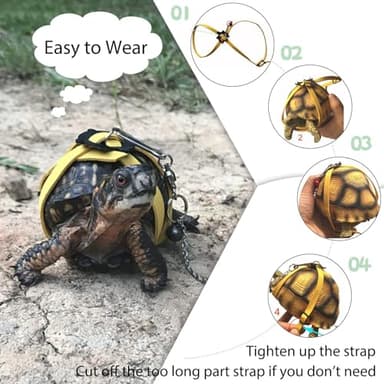 QBLEEV Adjustable Turtle Leash Harness, Pet Tortoise Walking Rope with Comfortable Fit, Outdoor Training Control Harness for Hamsters Guinea Pigs Chinchillas Ferrets - Image 6