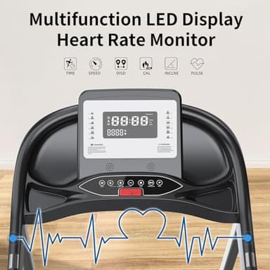 Premium Home Treadmill with Incline – Supports Up to 265 lbs, Adjustable Incline for Maximum Calorie Burn, High-Performance Treadmill for Fitness Enthusiasts – Elevate Your Workout - Image 3