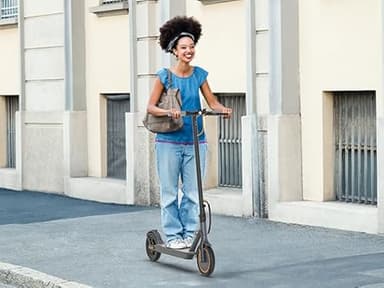 Electric Scooter, 8.5" Tires, 19 Max Speed, 21 Miles Max Range, Lightweight Foldable Kick Scooter with Dual Braking (21Miles-350W-Gray) - Image 7