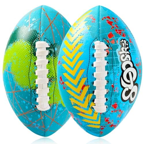 Sloosh 2Pcs Swimming Pool Waterproof Football, 8.5" Sport Pool Football, Water Outdoor Sports Pool Toy for Backyard, Pool Play, Beach Game - Image 1