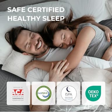 Sweetnight CoolNest 14 Inch King Size Mattress, Cooling King Memory Foam Mattress for Cool Night Sleep, 5-Zone Ergo Support for Pressure Relief, Medium, CertiPUR-US Certified - Image 8