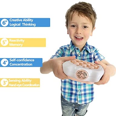 Intoypad Pop The Target! Handheld Speed Push Game Machine: A Fun Multiplayer Game for Family. Sensory Fidget Toy Christmas Toys Gifts for 6 7 8 9 10 11 12 Years Old Kids Road Trip Car Games Kids White - Image 2
