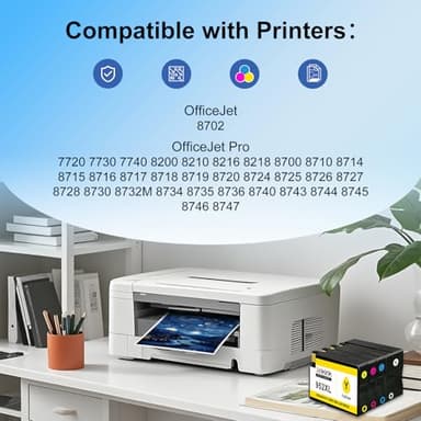 Ankink 952xl Ink Cartridges Combo Pack Compatible for HP 952 XL(4-Pack) for Officejet Pro 8710 7740 8720 8702 8210 7720 8715 8730 8740 8216 8725 Printers Black Cyan Magenta Yellow - Image 5