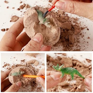 Dino Eggs Dig Kit, 12 Pack Dinosaur Eggs Excavation Science Experiments Kits for Kids 4-12, Easter Basket/Stocking Stuffers, Toys for 3+ 4 5 6 7 8 9 10 Year Old Boys Girl - Image 3