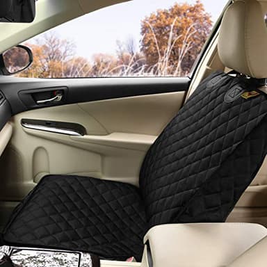 Bark Lover Deluxe Dog Seat Cover for Front Seat-More Durable Waterproof Front Seat Protector, High Heat Resistant and Nonslip Front Seat Cover for Dogs Kids, Universal Size (Black) - Image 3