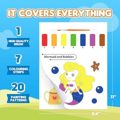 YPLUS Paint with Water Books for Toddlers, Art Craft Toys Watercolor Painting Paper for Kids Gift for Drawing with Brush - Traffic - Image 4