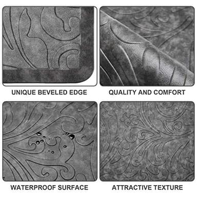 KMAT Kitchen Mat Cushioned Anti-Fatigue Floor Mat Waterproof Non-Slip Standing Ergonomic Comfort for Home,Office,Sink,Laundry,Desk 17.3" (W) x 60"(L),Grey - Image 5