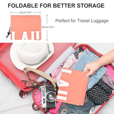 2 Pack XL Travel Laundry Bag, Machine Washable Dirty Clothes Organizer, Large Enough to Hold 4 Loads of Laundry, Easy Fit a Laundry Hamper or Basket (Light Pink + Light Blue) - Image 6