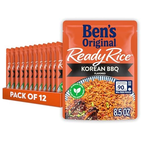BEN'S ORIGINAL Ready Rice Korean BBQ Flavored Rice, Easy Dinner Side, 8.5 OZ Pouch (Pack of 12) - Image 1