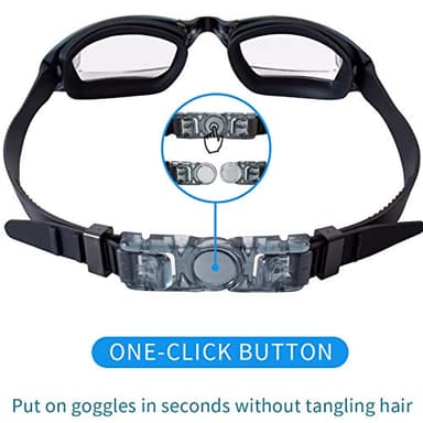 Keary Swim Goggles Pack of 2 Anti-Fog Swimming Goggles for Adults Women Men Youth Junior, No Leaking UV Protection Waterproof Clear Vision Triathlon Pool Goggles with 3 Size Nose Pieces & Earplugs - Image 5