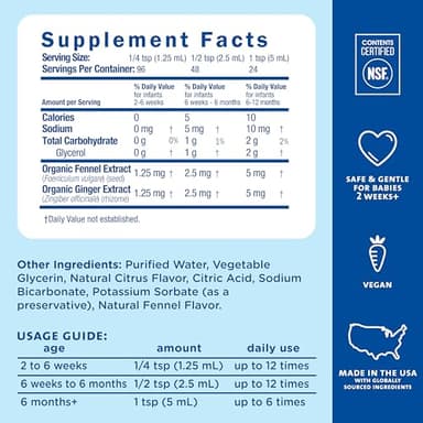 Mommy's Bliss Gripe Water Original, Infant Gas & Colic Relief, Gentle & Safe, 2 Weeks+, 4 Fl Oz (Pack of 1) - Image 5