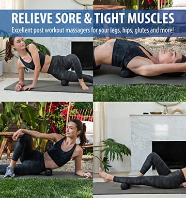 Zyllion Vibrating Peanut Massage Ball with 4 Modes - Cordless Rechargeable Electric Deep Tissue Massager Roller for Muscle Pain Relief, Black, ZMA-30 - Image 4