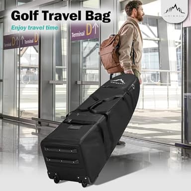 Himal Outdoors Soft-Sided Golf Travel Bag with Wheels- Heavy Duty 600D Polyester Oxford Wear-Resistant, Excellent Zipper Universal Size - Image 7