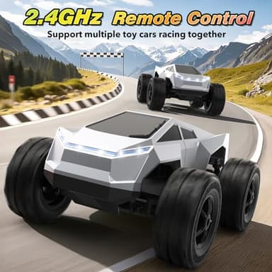 Hepoasky 1:18 Scale Remote Control Car Truck, 2.4GHz All-Terrain RC Car Toy with LED Lights, Boy Toys Monster RC Trucks Birthday Gifts for 4 5 6 7 8 9 10 Year Old Boys Age 4-6 6-8 8-12 - Image 7