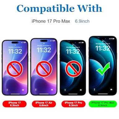 Mothca 2 Pack Matte Glass Screen Protector for iPhone 17 Pro Max[6.9 inch] + 2 Pack Camera Lens Protector, Anti-Glare & Anti-Fingerprint (Not Privacy) Tempered Glass, Bubble Free, Smooth as Silk - Image 6