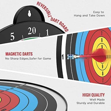 Magnetic Dart Board - 12pcs Magnetic Darts - Excellent Indoor Game and Party Games - Gifts for 5 6 7 8 9 10 11 12 Year Old Boy Kids - Image 6