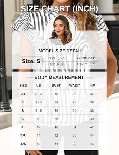 Blooming Jelly Womens White Blouse V Neck Ruffle Sleeve Flowy Shirts Dressy Casual Cute Summer Tops - Image 6