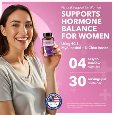 Intimate Rose Myo-Inositol & D-Chiro Inositol Supplement for Women - Hormone Balance & Ovarian Support for Women - Ideal 40:1 Ratio, Vitamin D3 + Ashwagandha - Image 2
