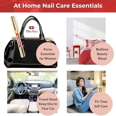 Bliss Kiss | 1 Fragrance Free | Nail Oil Cuticle Pen w/Vitamin E & Jojoba⏤Nail Strengthener Nail Growth Serum for Brittle Peeling Breaking Thin Nails - Image 5