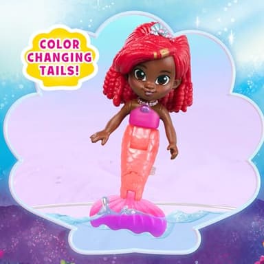 Just Play Disney Junior Ariel Royal Family 6-Piece Color-Change Mermaid Figure Set, Kids Toys for Ages 3 Up - Image 4