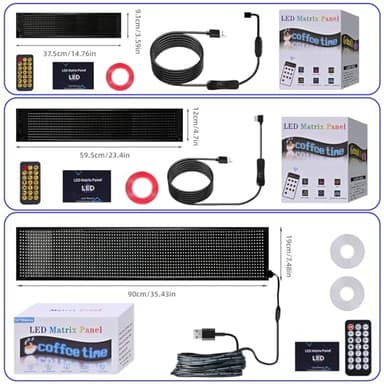 36.2"x7.6" Large Bright LED Sign, Programmable LED Scrolling Sign, Custom Flexible LED Store Sign with App Control DIY Text Pattern Animation, LED Digital Sign for Store Window Advertising Hotel - Image 7
