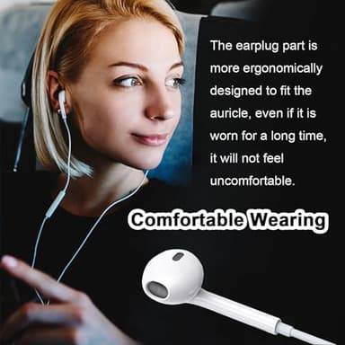 2 Packs USB C Headphones for iPhone 16/15 Phone Earbuds with Microphone & Volume Control HiFi Stereo Type C Earphones for Galaxy S23/S22/S21/S20/Ultra Note 10/20, for Pixel 7/6/6a/5/4,for OnePlus 9 8 - Image 7