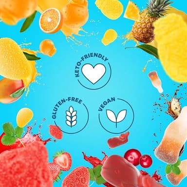 Shameless Snacks Candy Carnival - Healthy Low Sugar Snacks with Pineapple, Mango, Orange, Strawberry & Cola Gummies - Vegan, Gluten-Free, Low-Calorie Candy Variety Pack - Image 4