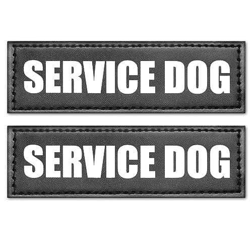 WINSEE Service Dog Patches for Service Vest Dog Harness(2 Pack, L) - Image 1