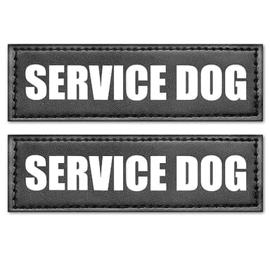 WINSEE Service Dog Patches for Service Vest Dog Harness(2 Pack, L) - Image 1