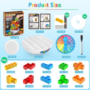 iuuoi 70Pcs Tetra Board Game for Kids & Adults 4-8 8-12, Team Building Blocks Stacking Game, Stacking Balance Toy for Family Friend, 2 Players+ Family Games - Image 3