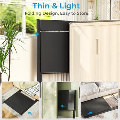 GreenForest No Assembly Folding Desk, 2-Tier Compact Computer Desk with Shelf, 30 inch Space Saving Foldable Table for Home Office, Dorm or Apartment, Portable Collapsible Sturdy Laptop Desk, Black - Image 5