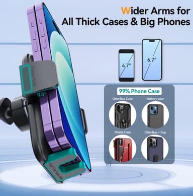 DOLYOFG Car Phone Holder Mount, [Military-Grade Suction & Super Sturdy Base] 3 in 1 Universal Phone Mount for Car Dashboard Windshield Air Vent Car Mount for iPhone Android Smartphone - Image 6