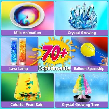 UNGLINGA 70+ Experiments Science Kit for Kids, Chemistry Set, Educational Toys Gifts Idea for Boys and Girls Birthday Christmas S.T.E.M Toy Project - Image 2