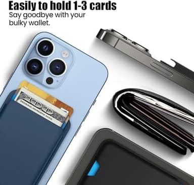 Magnetic Wallet Compatible with MagSafe for iPhone 17 16 15 14 13 12 Pro Max Air Plus Model, Mag 3 Safe Card Holder Stick on Accessories for Cell Phone & Case, Violet - Image 5