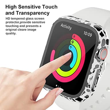 Haojavo 14 Pack Case with Tempered Glass Screen Protector for Apple Watch Series 9 8 7 41mm, PC Hard Ultra-Thin Slim Fit Scratch Resistant Bumper Protective Cover for iWatch S9 S8 S7 41mm Accessories - Image 4